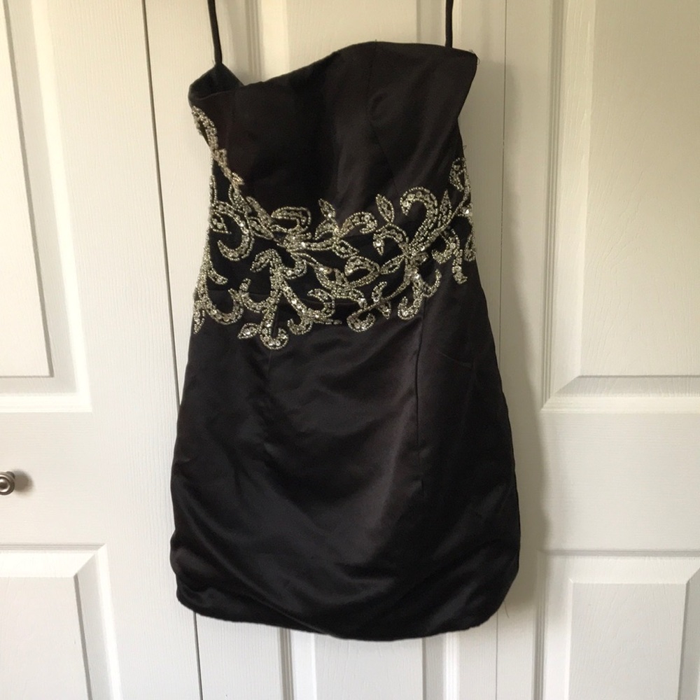 Strapless Sequins Dress